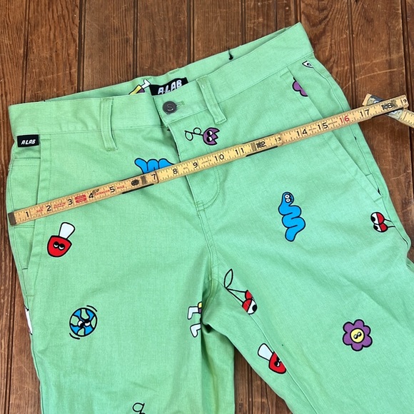 Women’s A.Lab from Zumiez Colorful Graphic Green Pants size 28 - Picture 4 of 8